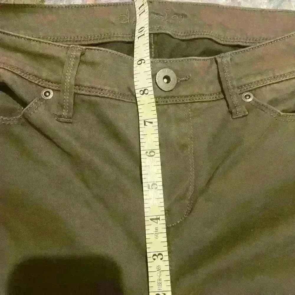 American Rag Cie Pants Juniors Sz 15 *33x28* Brown Mid-Rise Straight Leg Western - Picture 5 of 12